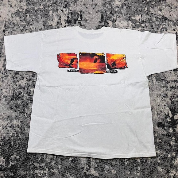 Vintage 90s Lake Havasu Gildan Heavyweight T-shirt Hot Water Backhit Graphic - Picture 4 of 6